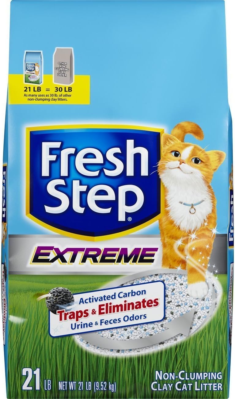 Fresh Step Extreme Clay, Non Clumping Cat Litter, Scented, 21 Pounds