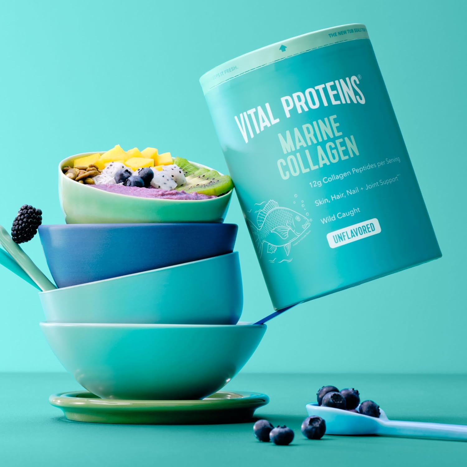 Vital Proteins Marine Collagen, Unflavored Stick Packs, 20 Count | Marine Collagen Peptides, Supports Hair Skin Nails & Joints, 10g Per Packet, Travel-Friendly Stick Packs, 20 Servings