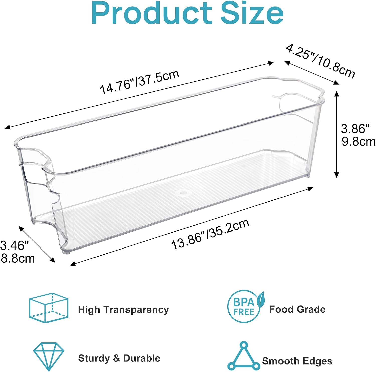 Vtopmart 4Pcs Clear Breastmilk Storage Bags Container in Freezer Fridge