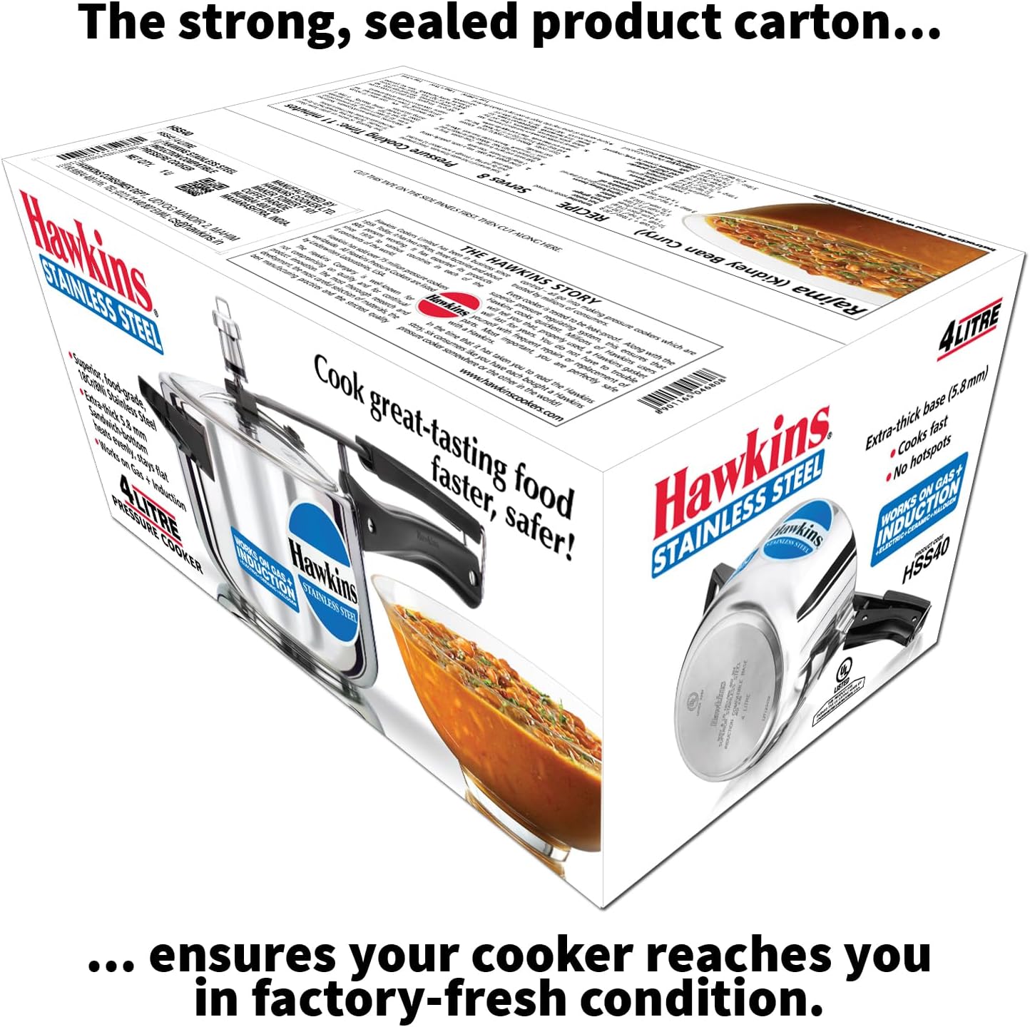 Hawkins Stainless Steel 5.0 Litre Pressure Cooker
