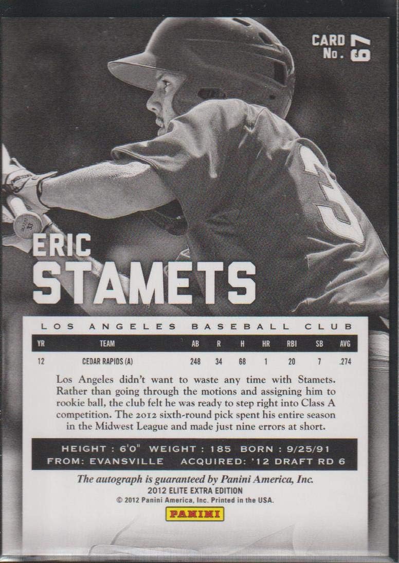 Eric Stamets #190/590 (Baseball Card) 2012 Elite Extra Edition - [Base] - Franchise Futures Signatures [Autographed] #67