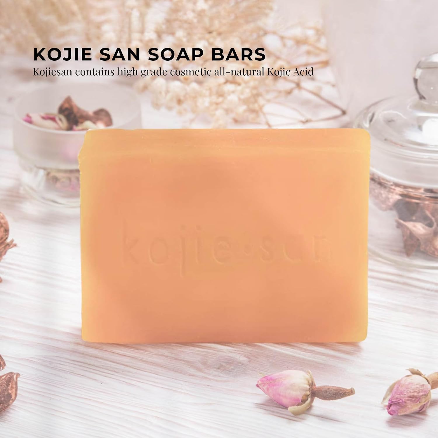 Kojie San Skin and Body Brightening Soap - Original Kojic Acid, Dark Spot Remover Bar Soap with Glycerin & Tea Tree Oil - 65g x 2 Bars