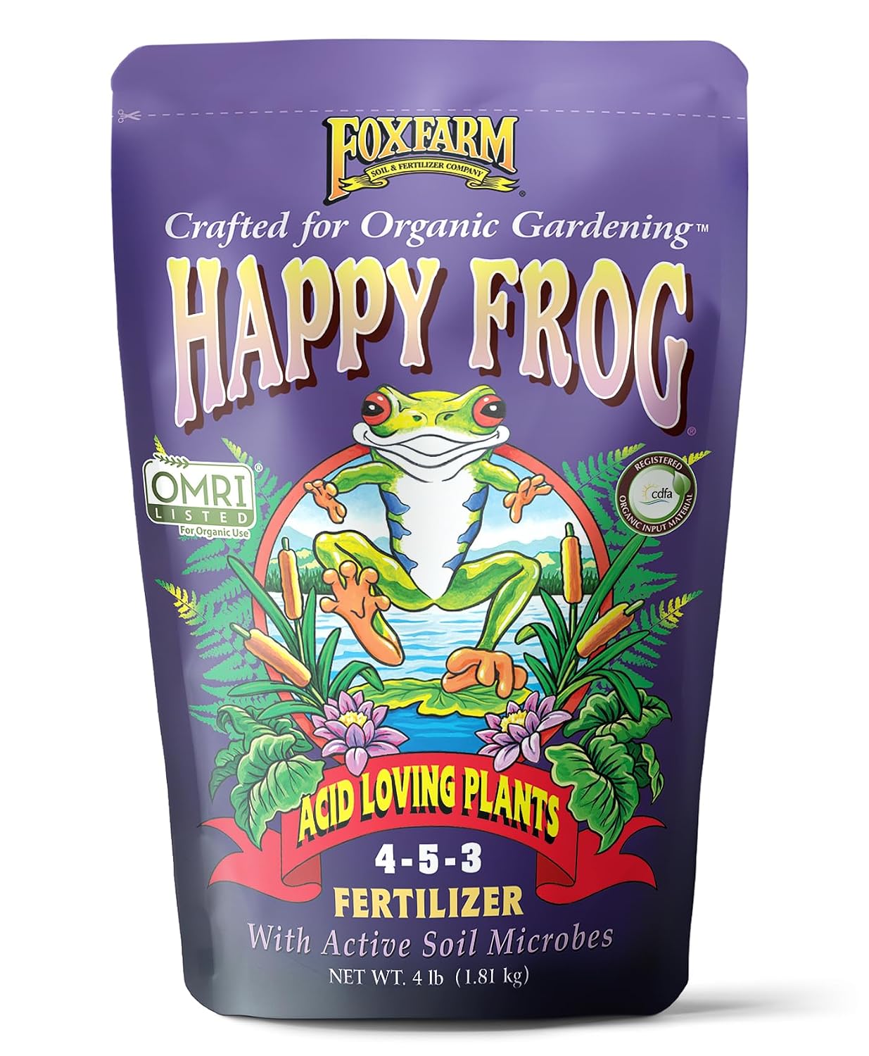 FoxFarm Happy Frog Acid Loving Plants Fertilizer - Slow Release Fertilizer for Azaleas, Rhododendrons