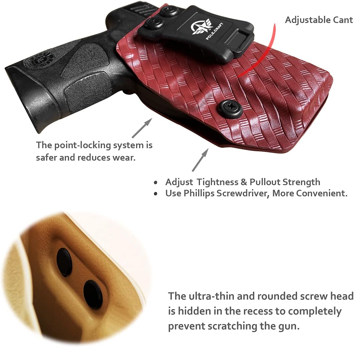 Taurus G3C G2C Holster IWB Kydex Holster Taurus G3C / G2C / G2S / PT111 / PT140 9mm/.40- Inside Waistband Concealed Carry