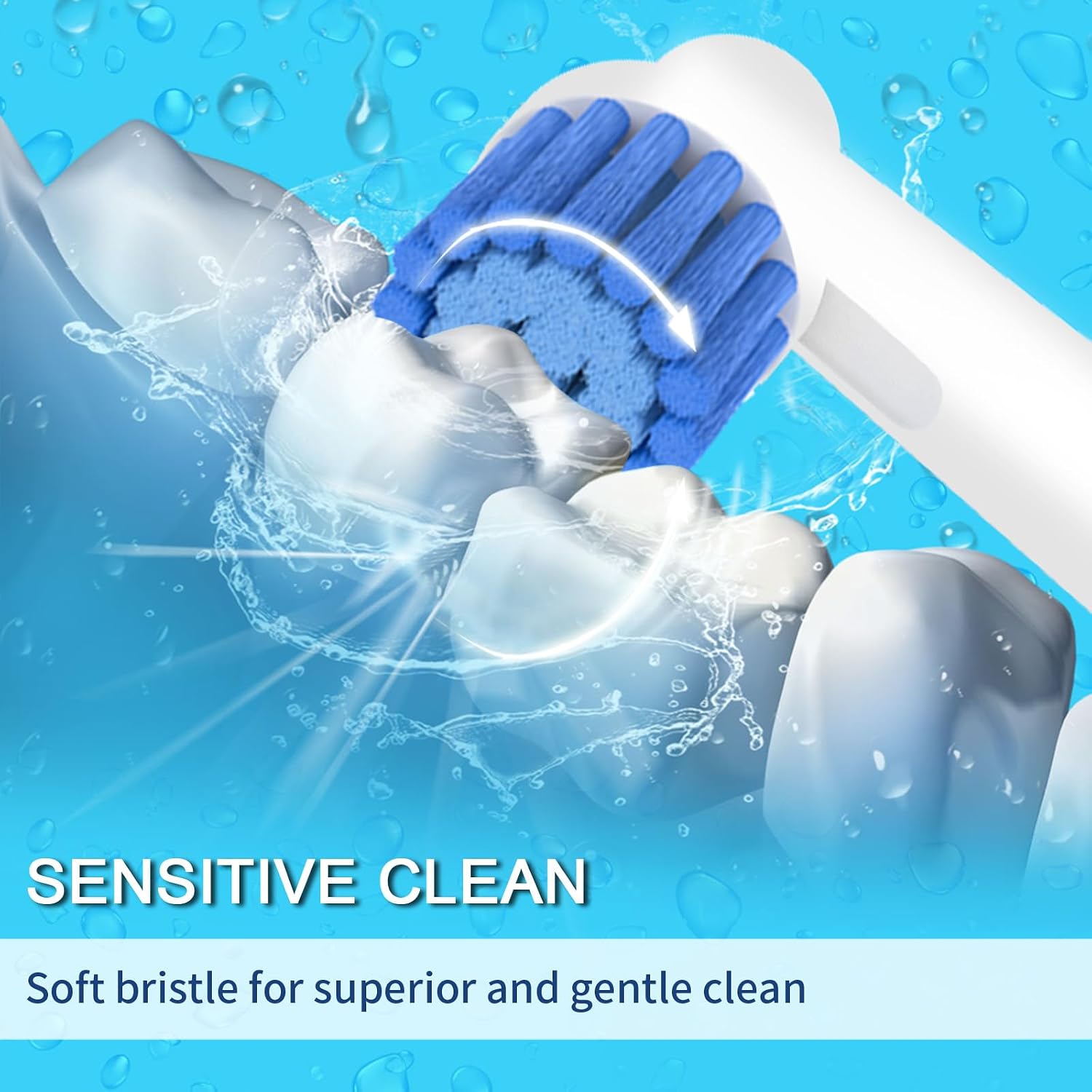 Sensitive Gum Care Brush Heads Compatible with Oral-B Electric Toothbrush