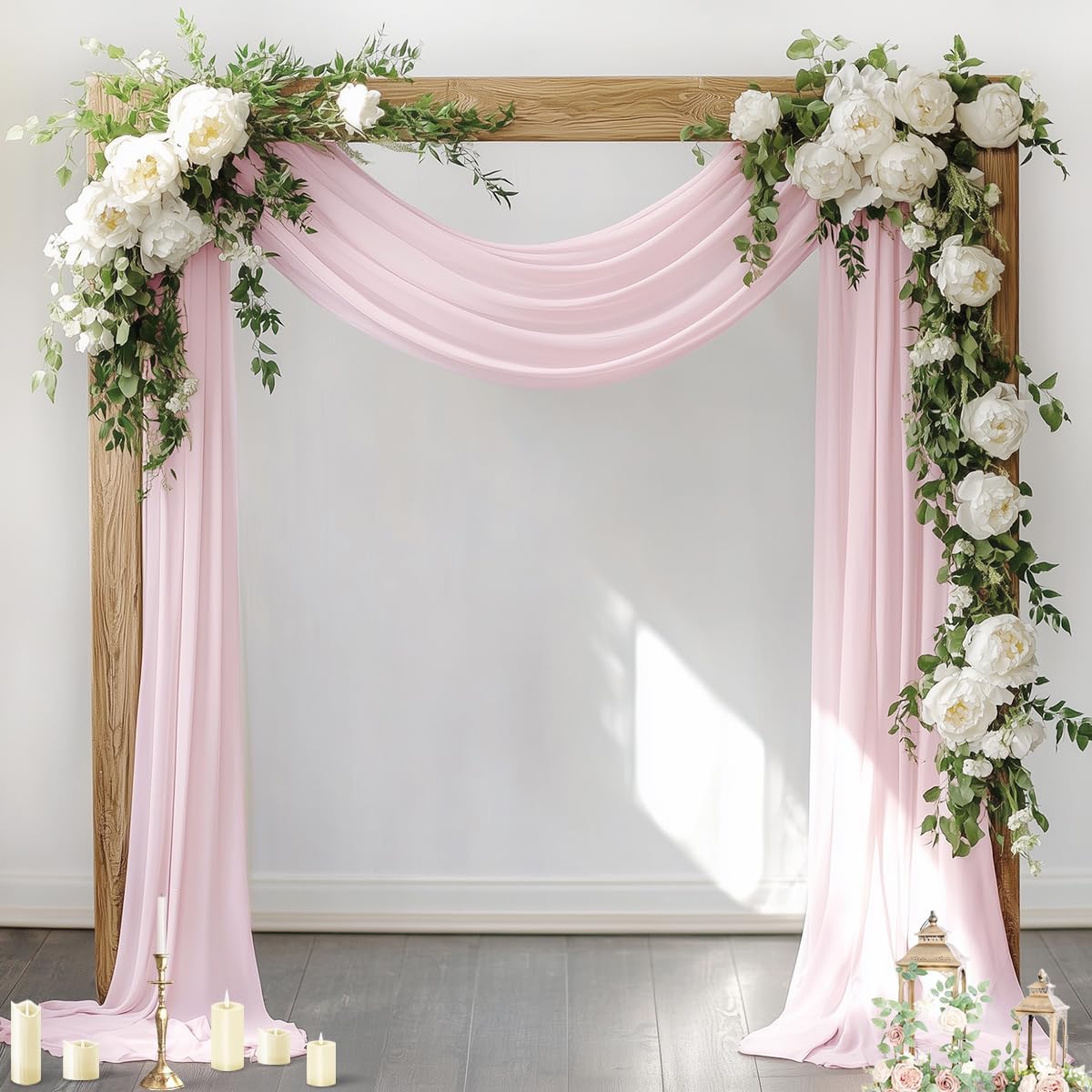 Wedding Arch Draping Fabric Sheer Chiffon Curtain Drape Wedding Party Decor