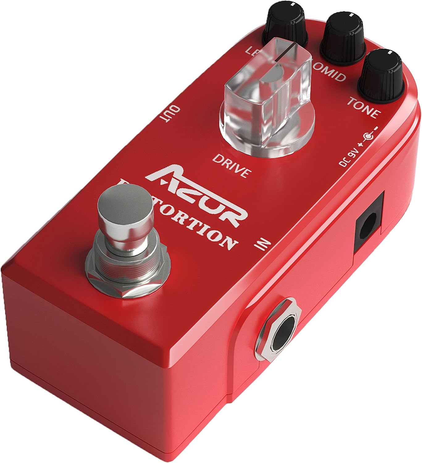 AZOR 5 Band Bass EQ Pedal, Aluminium Alloy True Bypass Equalizer Effect Pedal, Compact Mini Tone Control Pedal for Electric Bass Guitar