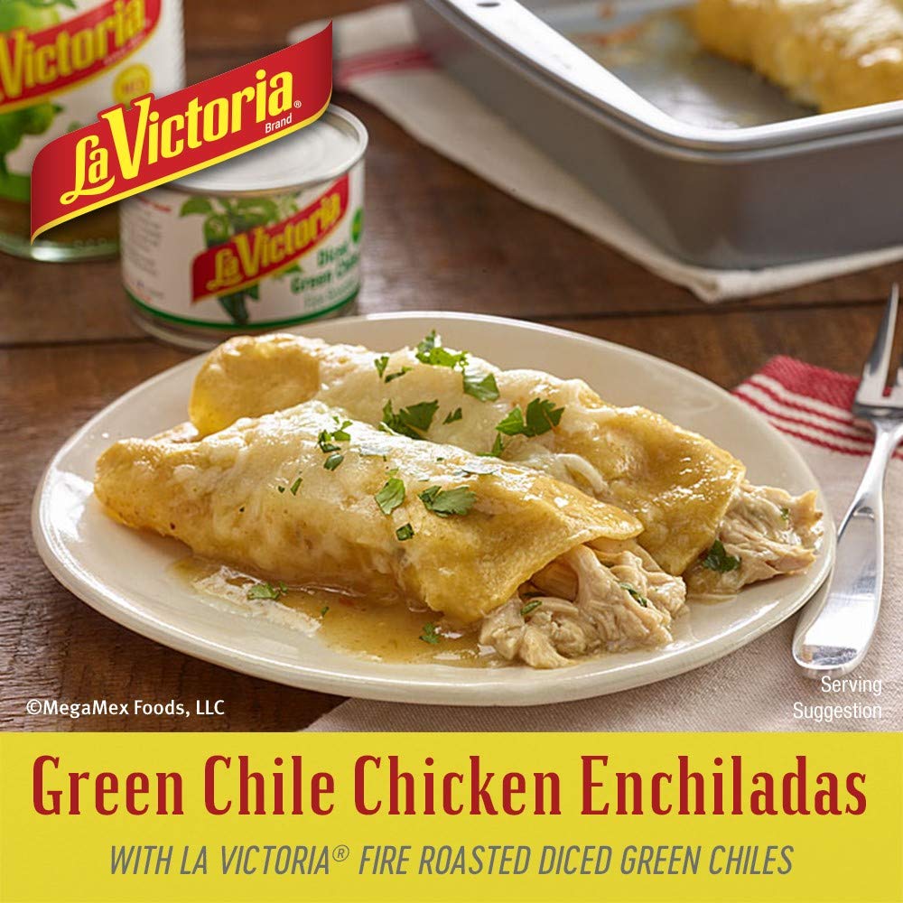 La Victoria Fire Roasted Diced Green Chiles Mild, 4 Ounce (Pack of 24)