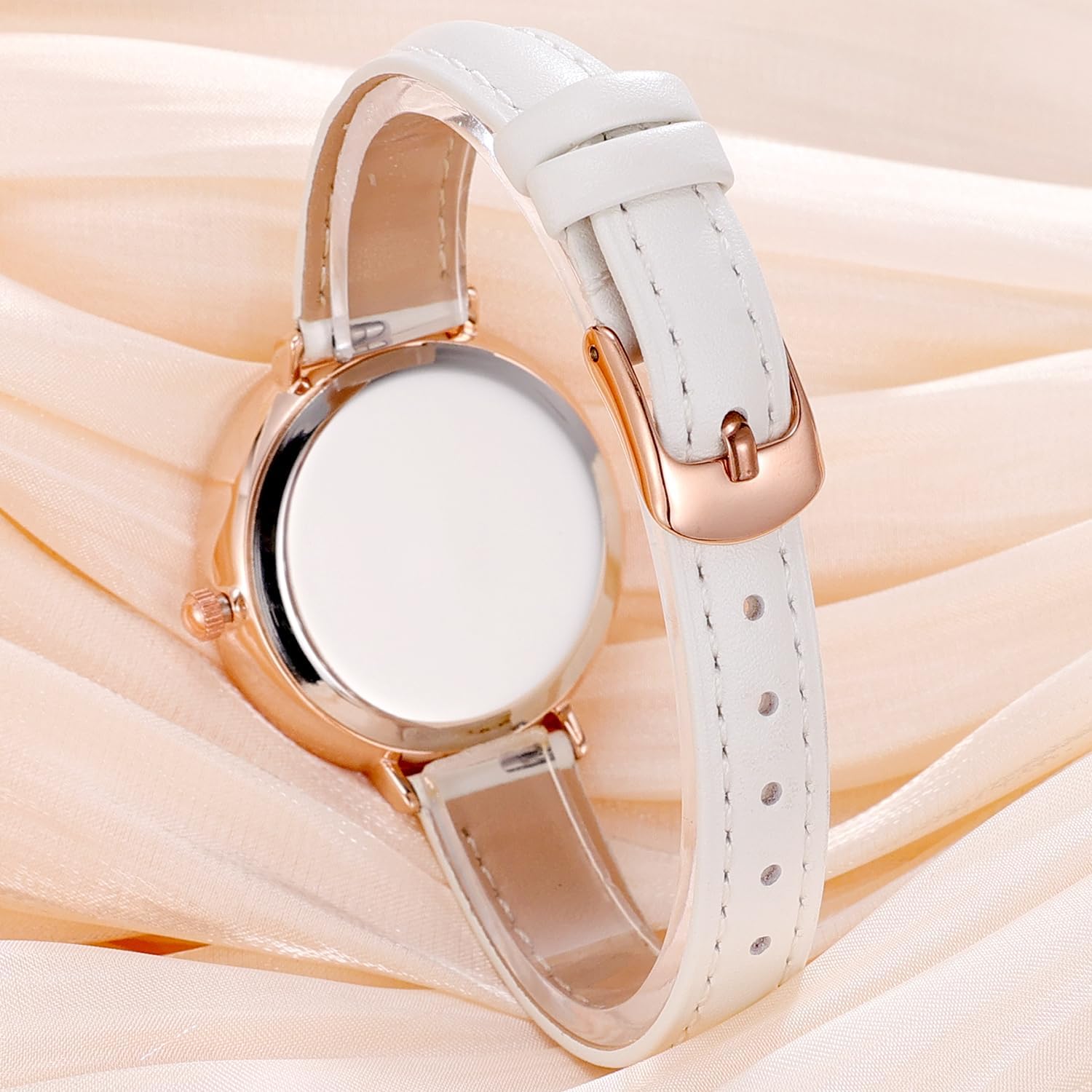 NUOVO Women's Silicone Sports Watch - Crystal Accented Leather Strap Analog Display