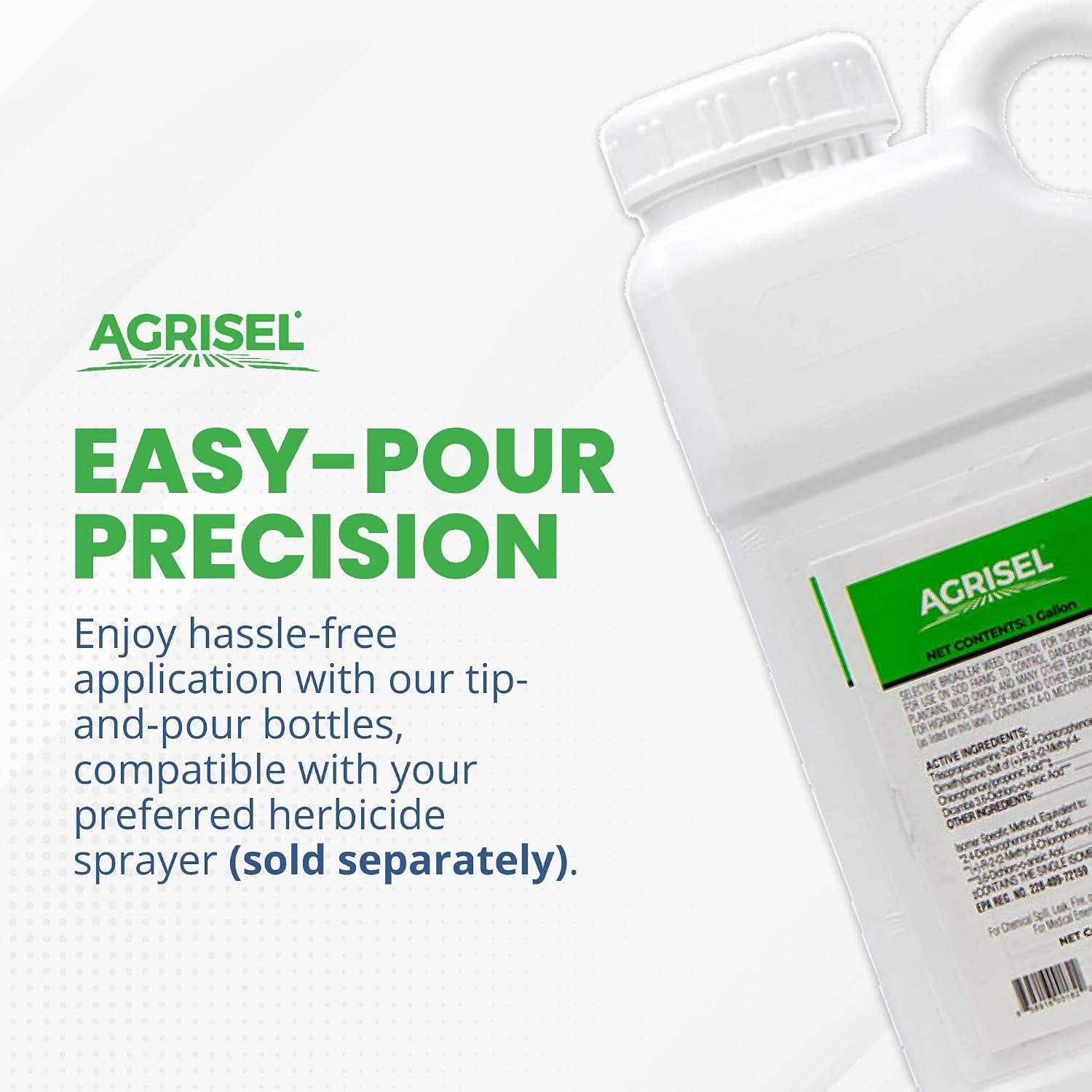 Agrisel 3 Way Max Weed Killer, Eliminate 50+ Weeds, Pet Safe, 128 Ounces | Safe on Grass, Weed Spray, Low Odor, Easy Mixing