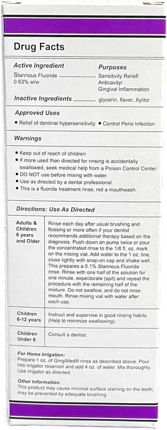 Stannous Fluoride Mouthwash Rinse, Mint, 10 oz | Alcohol-Free Perio Treatment, Clinically Shown to Help Reduce Sensitivity, Tooth Decay, Gingivitis and Bleeding Gums