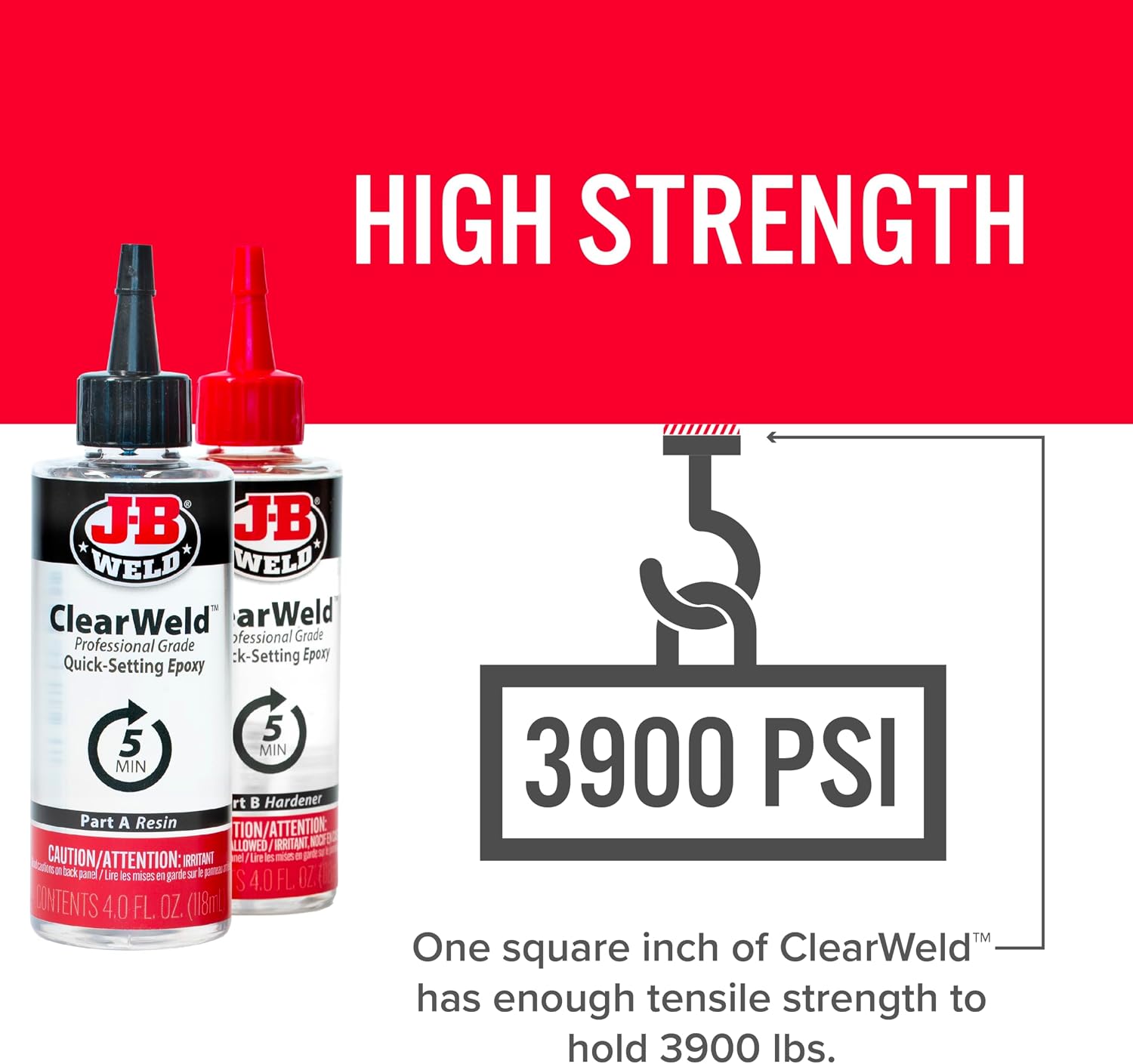 J-B Weld Pro Size ClearWeld 5 Minute Set Epoxy
