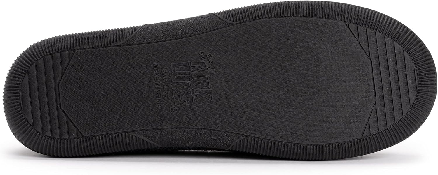 Muk Luks Men's Moccasin-Black Slip-On Loafer