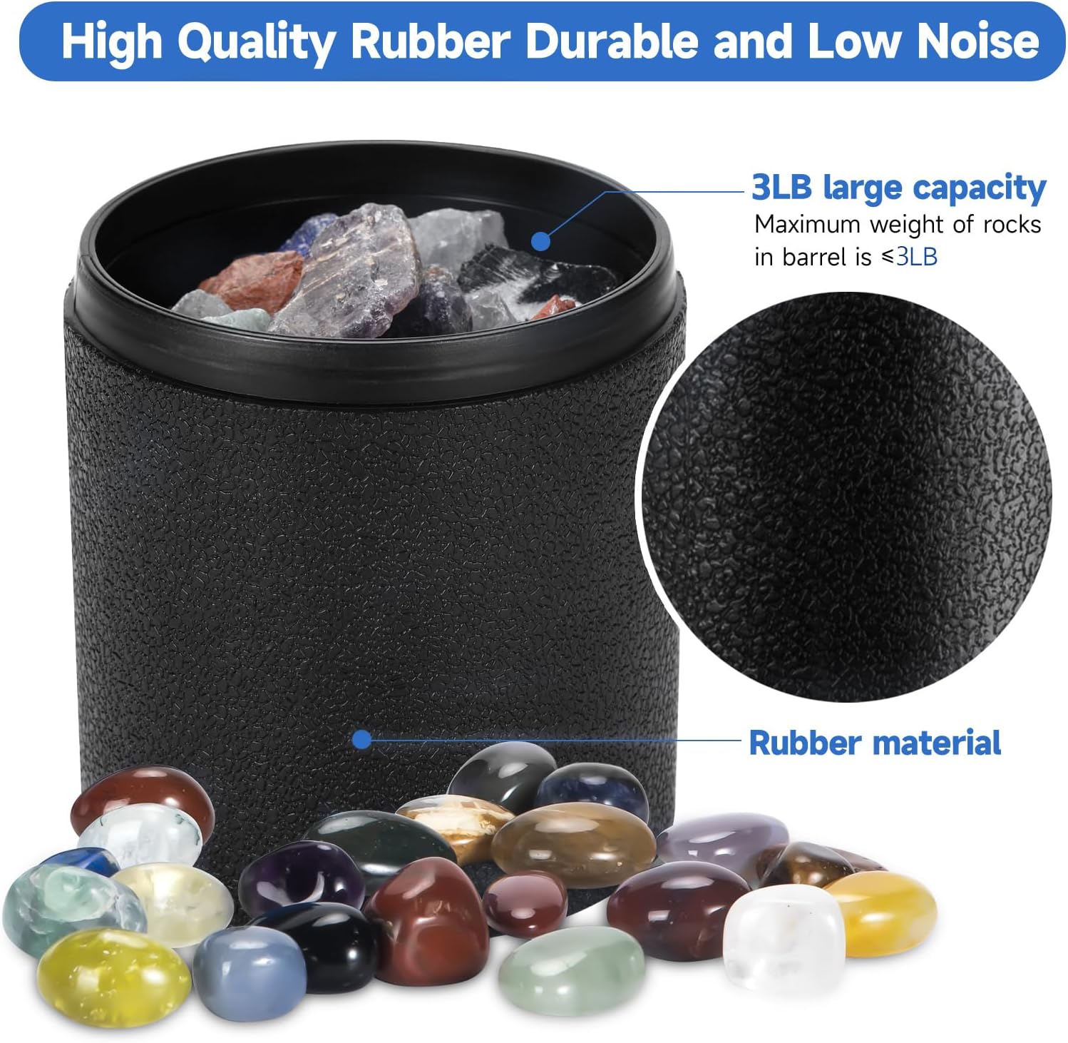 Leegol Electric Replacement 3lb Barrel for Rock Tumbler