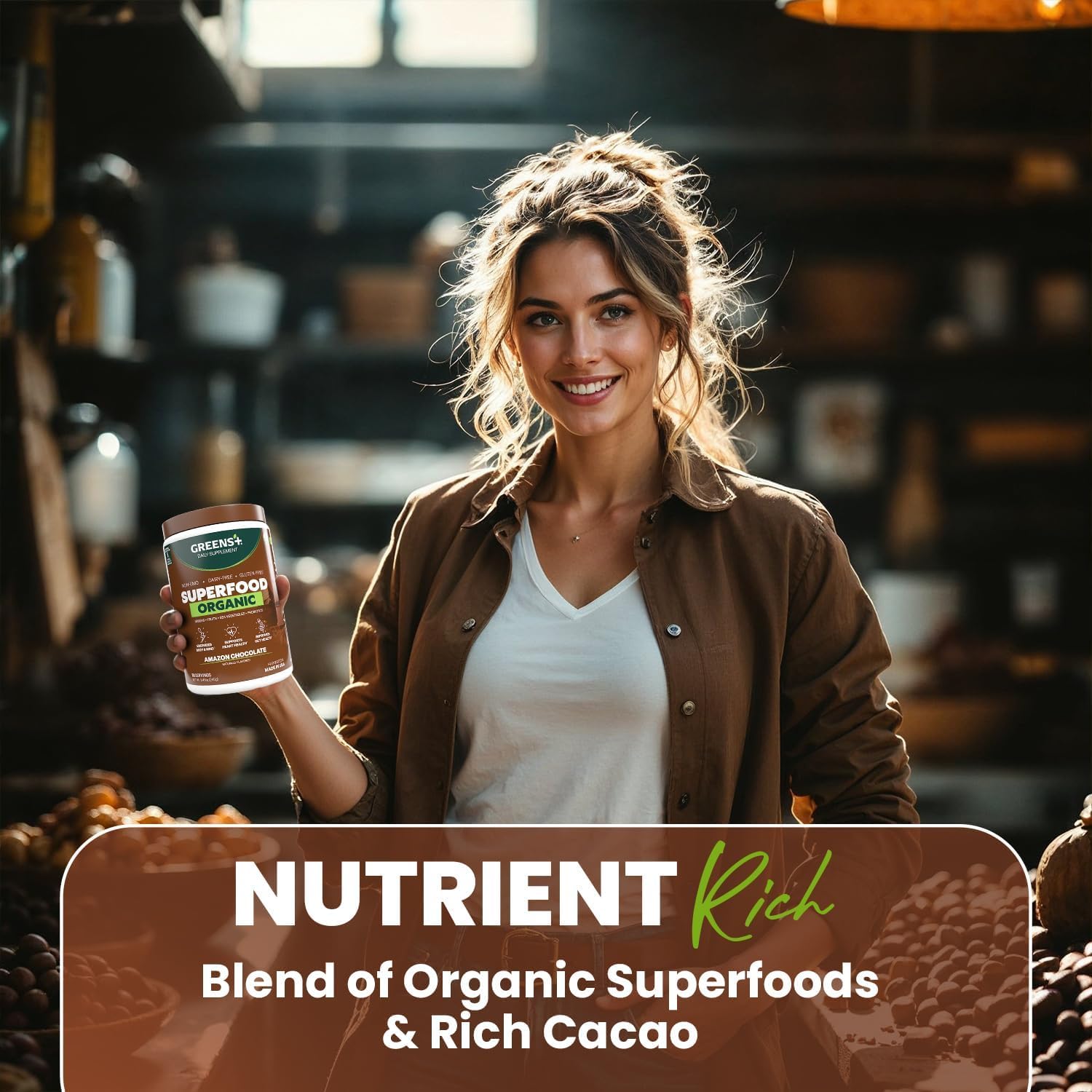Greens+ Organic RAW Superfood Powder, Dietary Supplement | 8.46oz | Energy Boost | Super Blend Immune Support, Morning Kick, Nutrition Vibrant Health, Vegan, Soy Free | Dairy Free | Gluten Free