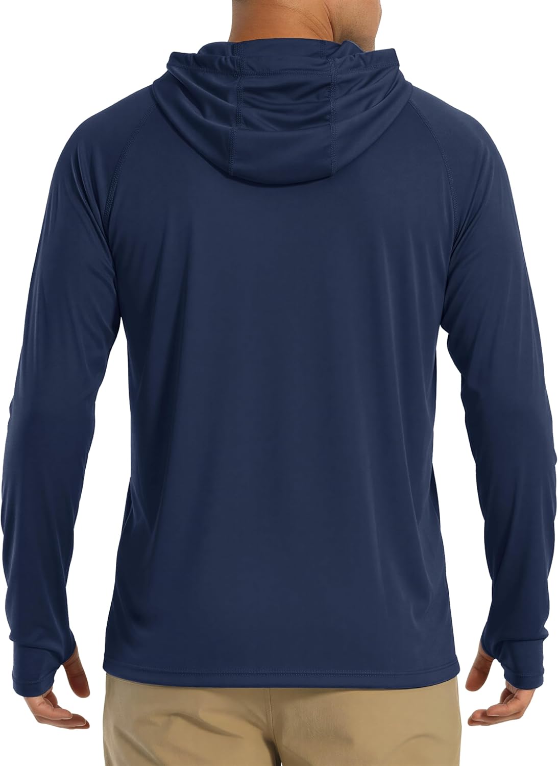 MAGCOMSEN Men's Hooded UPF 50+ Sun Protection T Shirts Long Sleeve Athletic Fishing Shirts Rash Guards