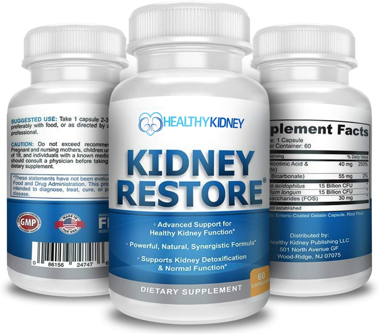 3 Pack Natural Kidney Cleanse to Support Kidney Function and Detox, Advanced Formula Can Help Boost Kidney Health, Daily Health Supplement Pills