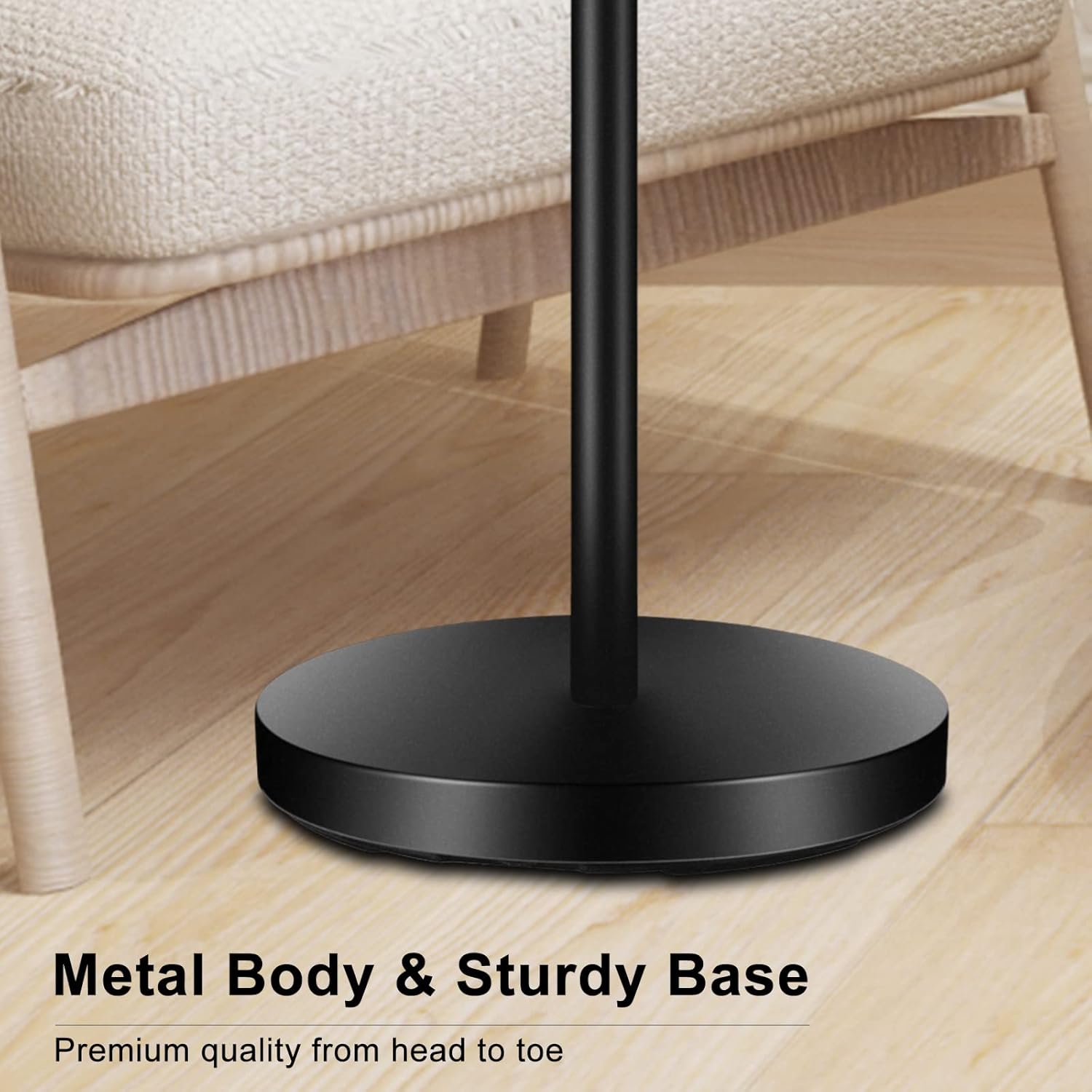 BoostArea Torchiere Floor Lamp, 30W Super Bright LED Standing Lamp, Stepless Dimmable Pole Lamp with 3000K Lighting, Rotary Switch