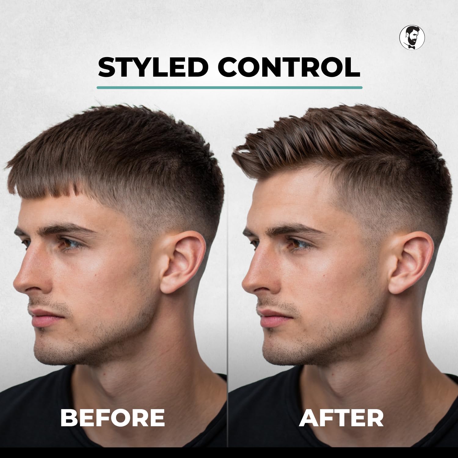Gentlemen Republic 8oz Refined Hair Gel, 24 Hour Shine and Hold | Humidity resistant, alcohol-free formula that never flakes — professional hold made in the USA
