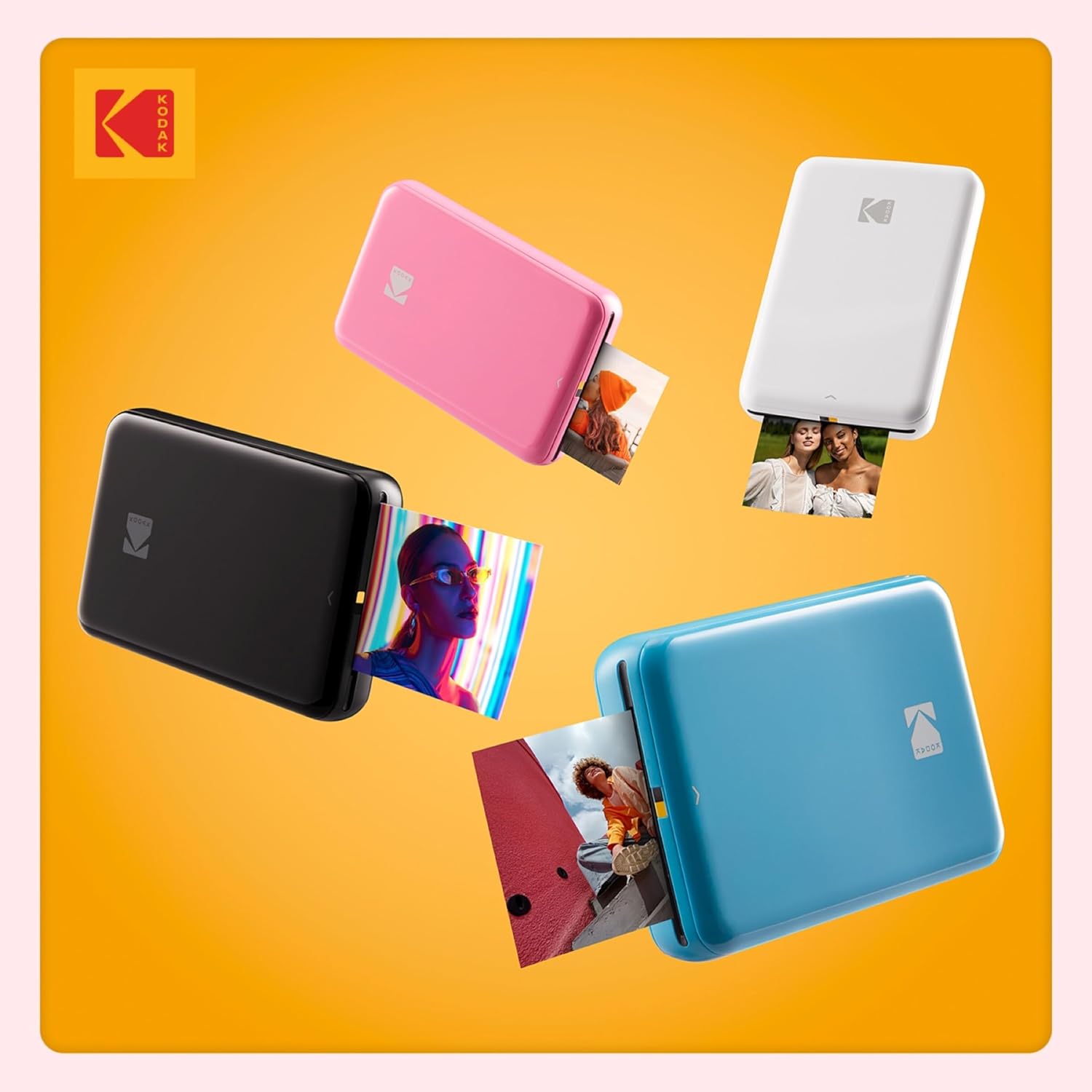 KODAK Step Instant Smartphone Photo Printer, Portable Mini Color Wireless Mobile Printer, Zink 2x3” (5.1x7.5 cm) Sticky-Back Photos
