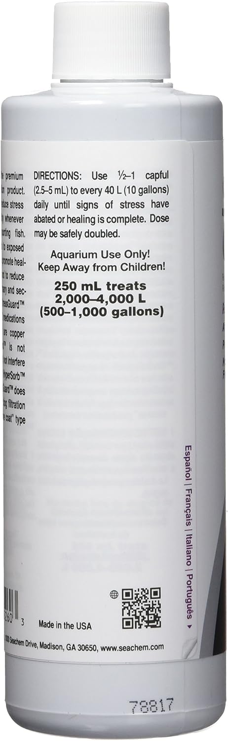 Seachem StressGuard Slime Coat Protection - Stress and Toxic Ammonia Reducer 250 ml