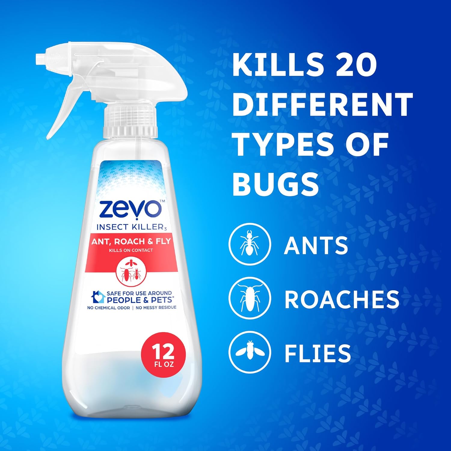 Zevo Flying Insect Bug Aerosol Spray, Kills Flies & Fruit Flies, 2 Bottles