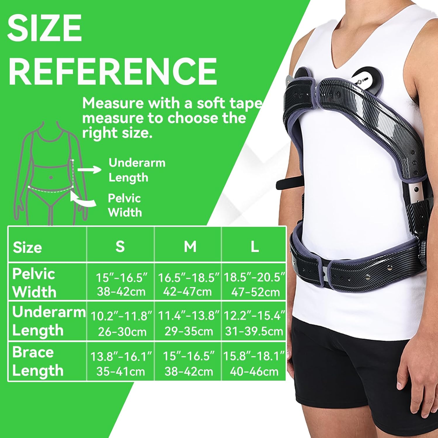 Hyperextension Back Brace, Spinal Lumbar Fracture Thoracic Medical Orthotics Spine Fixation Lumbar Thoracolumbar Brace(M)