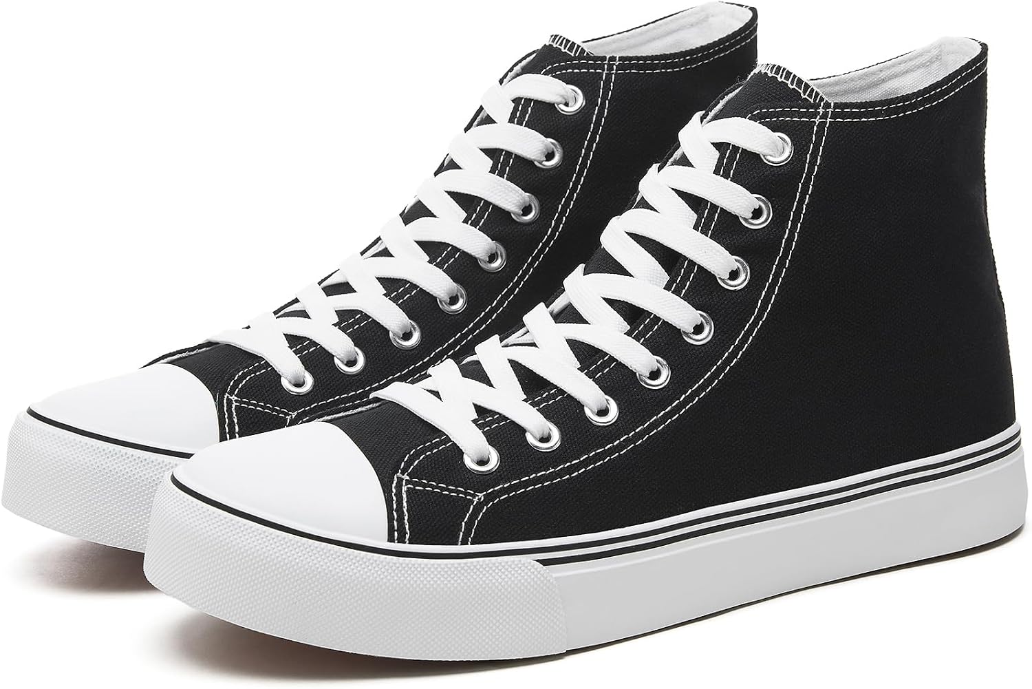 yageyan Men’s High Top Canvas Sneakers Fashion Lace up Walking Shoes Casual Classic