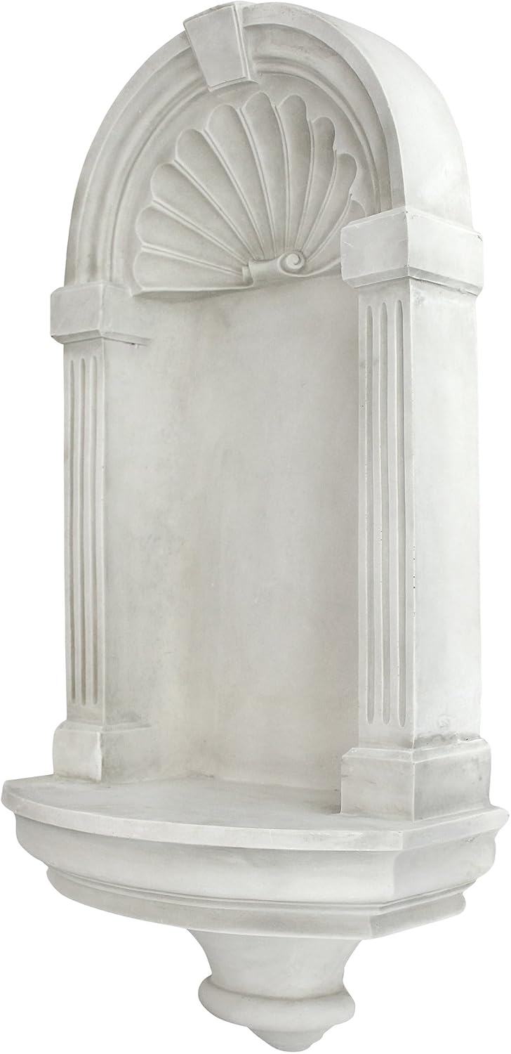 Design Toscano Classical European Style Wall Niche Display Shelf, Medium, 21 Inches Tall, Cast Stone Resin, Antique Stone