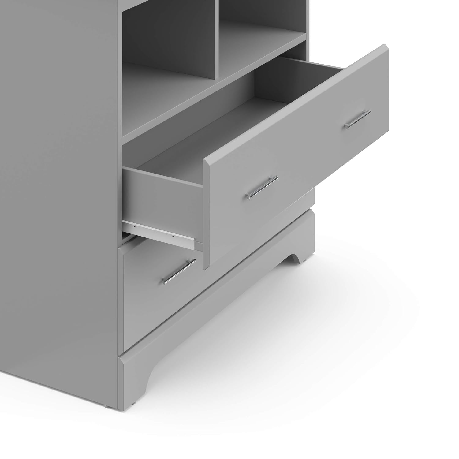 Storkcraft Brookside 2 Drawer Changing Table Dresser, Pebble Gray