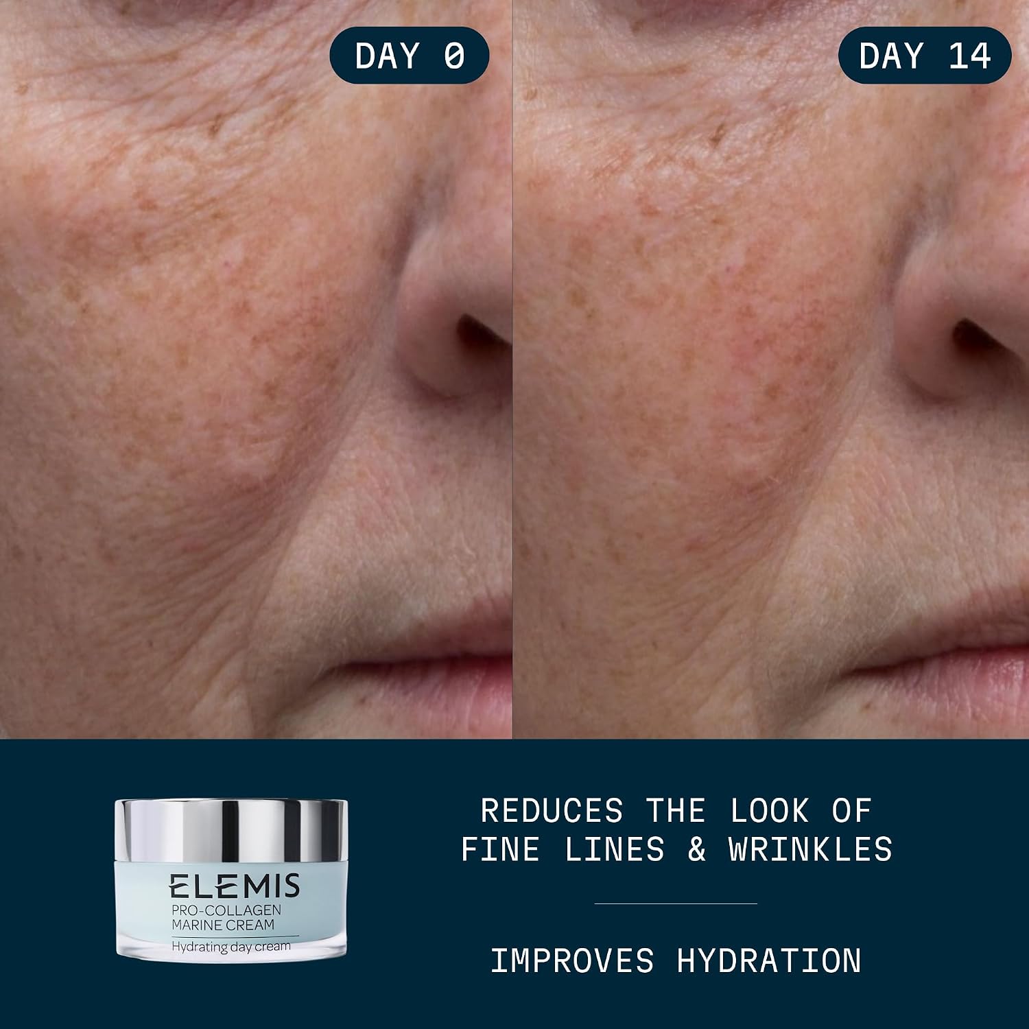 ELEMIS Pro-Collagen Marine Cream, Lightweight Anti-Wrinkle Daily Facial Moisturizer