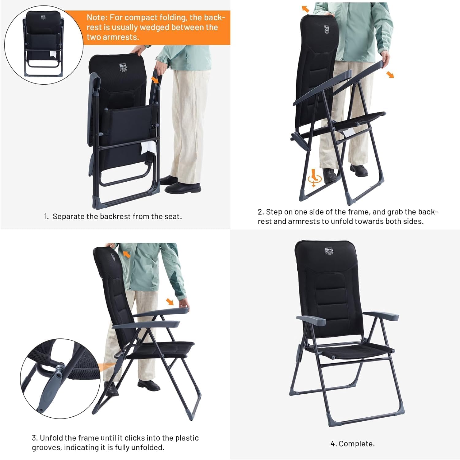 TIMBER RIDGE Zero Gravity Chairs, Folding Recliner Chair Padded with Cup Holder and Headrest