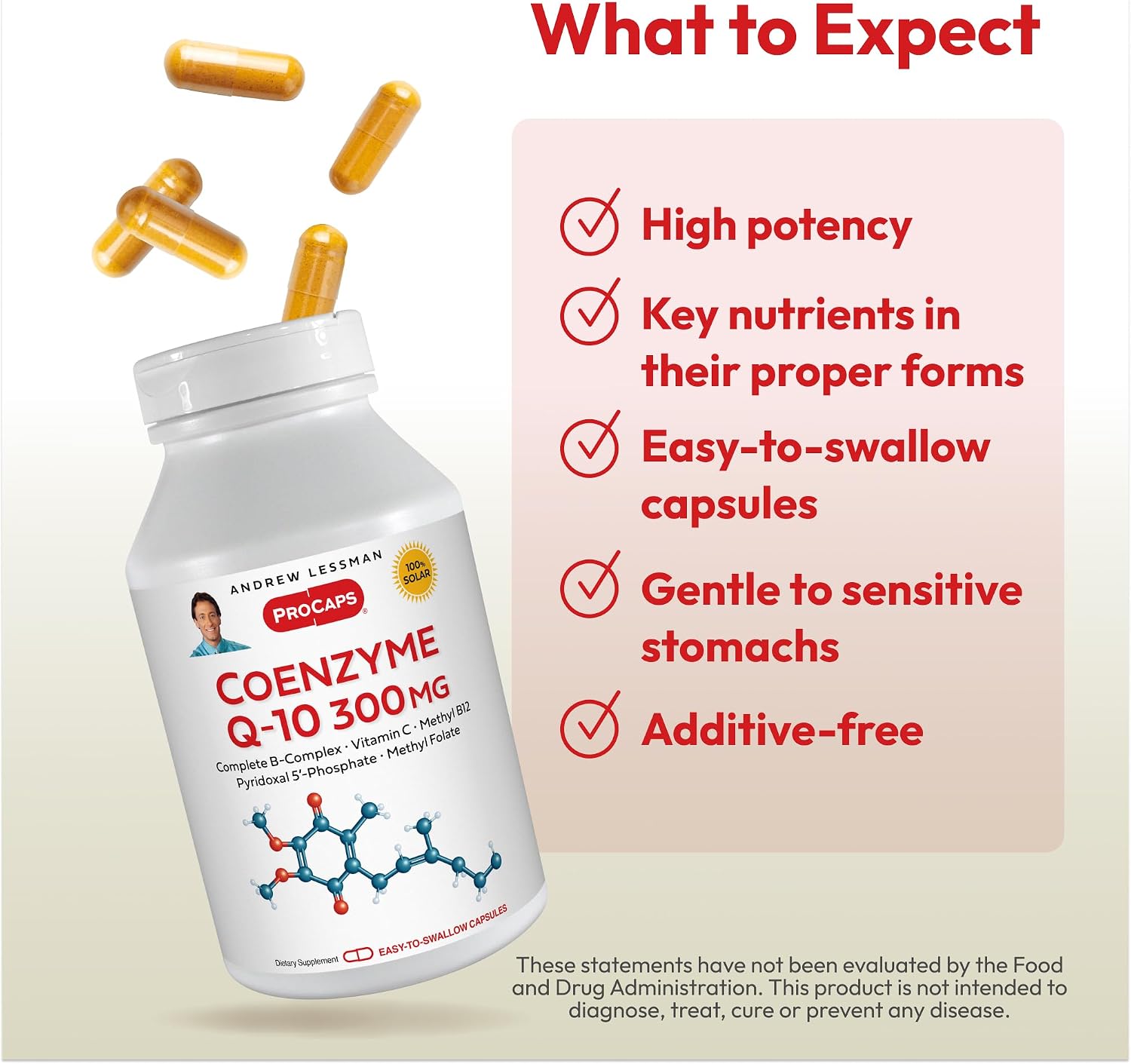 ANDREW LESSMAN Coenzyme Q-10 200 mg 30 Capsules - Essential for Energy Production and Optimum Key Organ Function, Anti-Oxidant Support, Depleted by Aging, Plus B-Complex. Easy to Swallow Capsules | 200 mg Coenzyme Q-10 plus bioavailable B Vitamins & Vita…