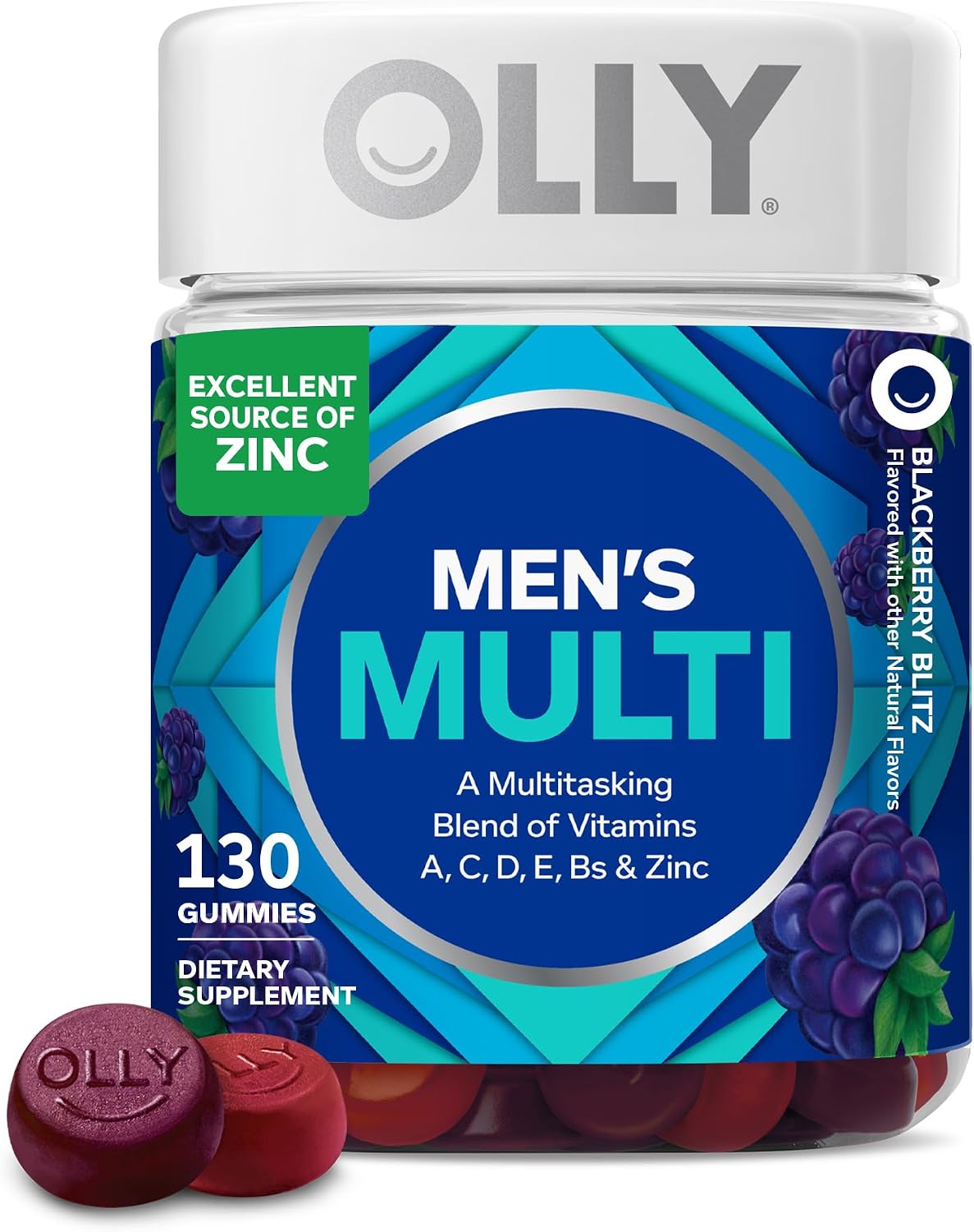 OLLY Men's Multivitamin Gummy, Supports Overall Wellness,* - 90 Count