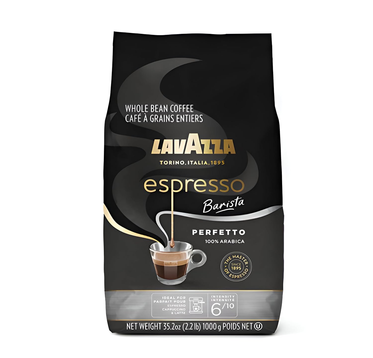 Lavazza QualitÃ Oro Whole Bean Blend, Medium Roast, 2.2 Pound (Pack of 1) ,100% Arabica, Central America & African highland origins, Fruity & Aromatic