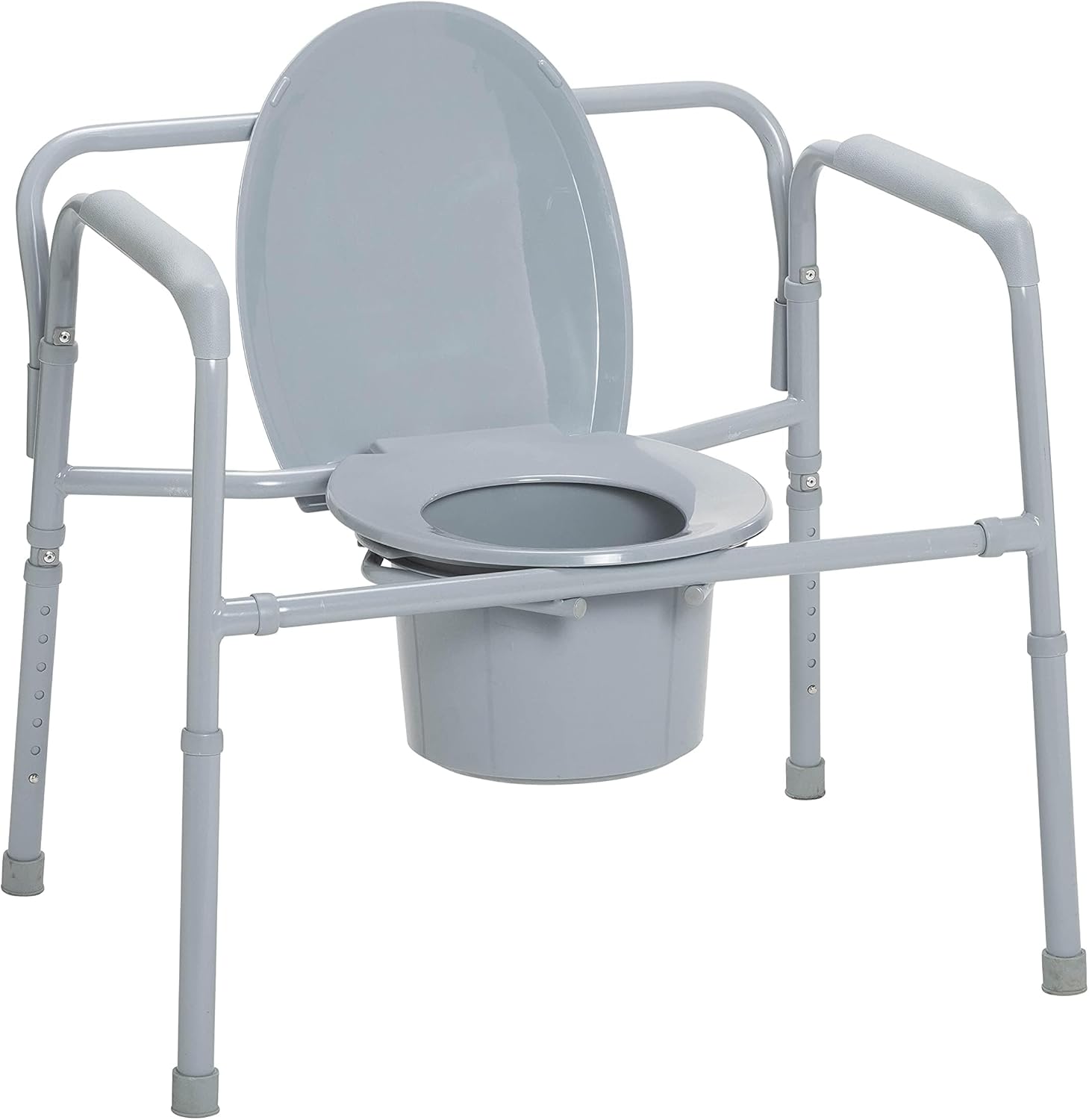 Drive Medical Bariatric Folding Commode for Bathroom Safety | Bariatric Folding Commode Offers Sturdy