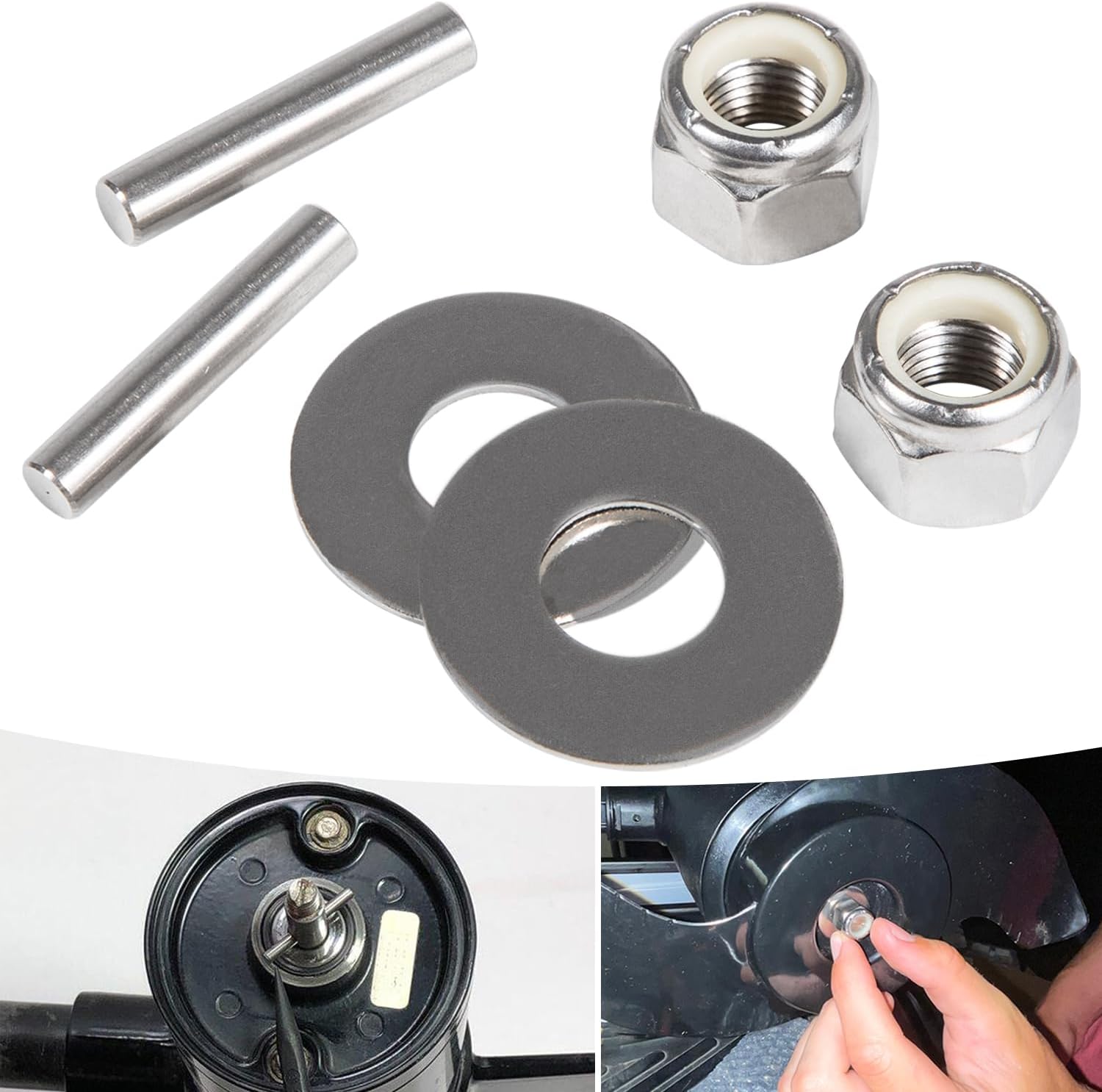 Prop Nut Kit E MKP-34 For Minn Kota Shear Pin Compatible with Minn Kota Trolling Motor MKP-33 Weedless Wedge 2 Props Including Prop Nuts & Washers