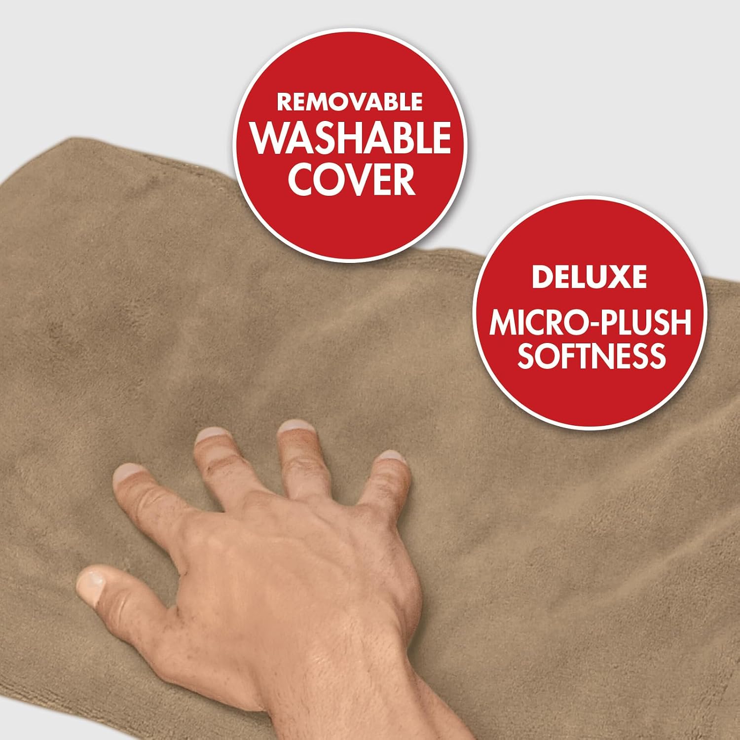 Deluxe Heating Pad Moist/Dry Heat Therapy | Moist & Dry Heat Therapy for Sore Muscles, 4 Heat Settings, Sponge Included, Machine-Washable Cover