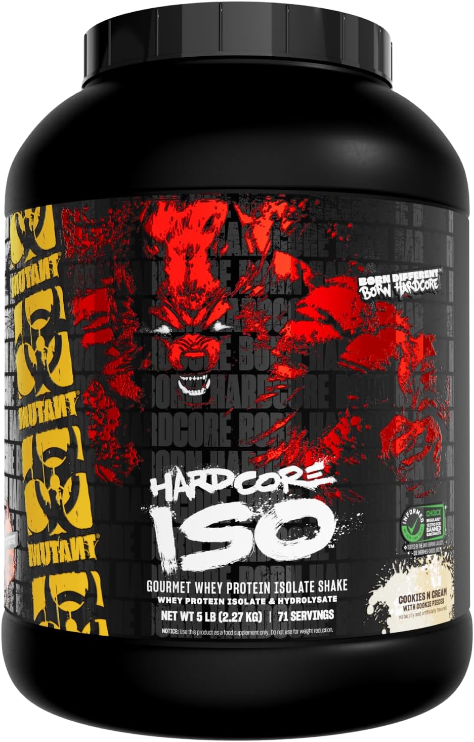 Mutant Hardcore ISO, Whey Protein Isolate, Strawberry Milkshake, 5 lb