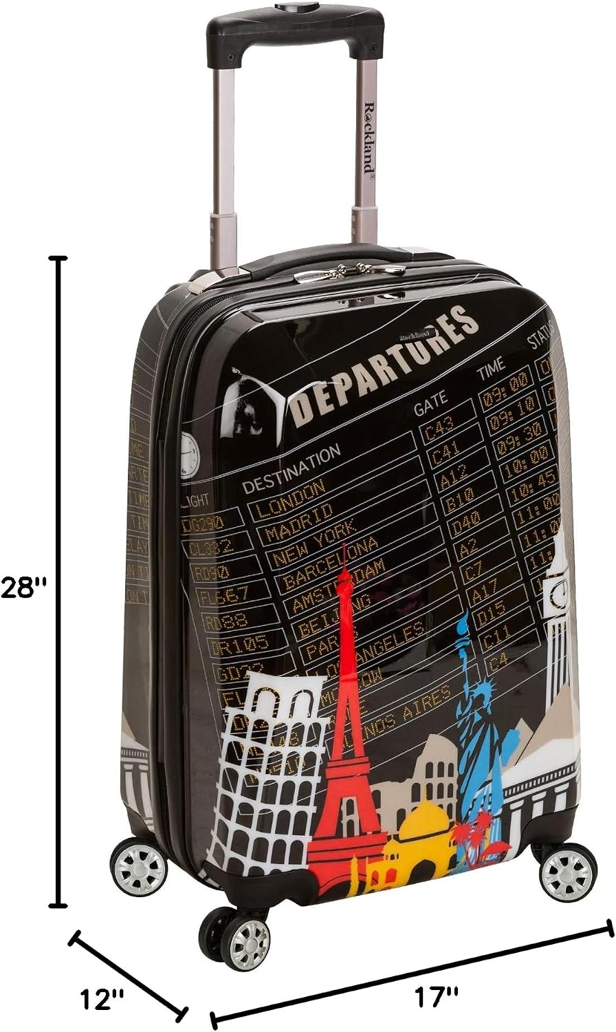 Rockland Departure Hardside 2 Piece Spinner Wheel Luggage, (20"/28"), Departure