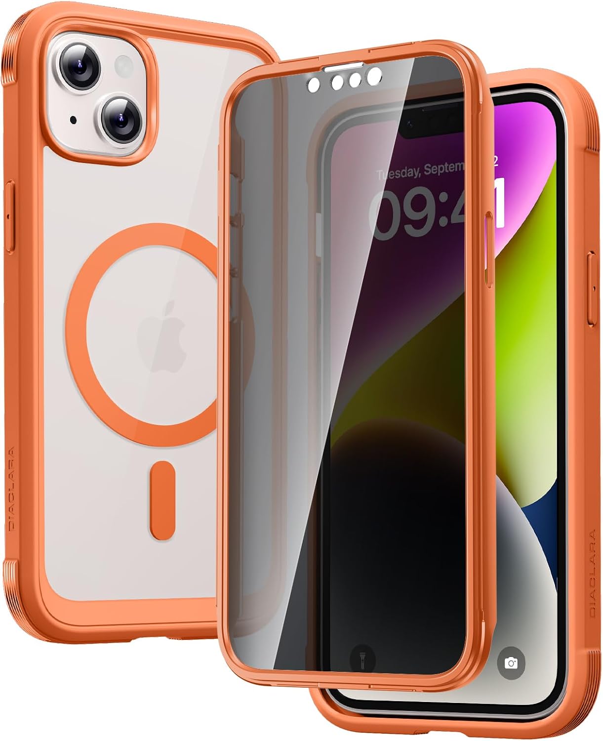 Diaclara Designed for iPhone 12 Mini Case, Full Body Rugged with Built-in Touch Sensitive Anti-Scratch Screen Protector