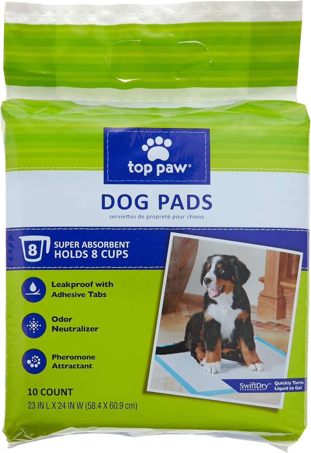 TOP PAW Dog Pads - 1-10 Pack, White, 23" x 24" - Disposable Dog Pads Packaging May Vary.