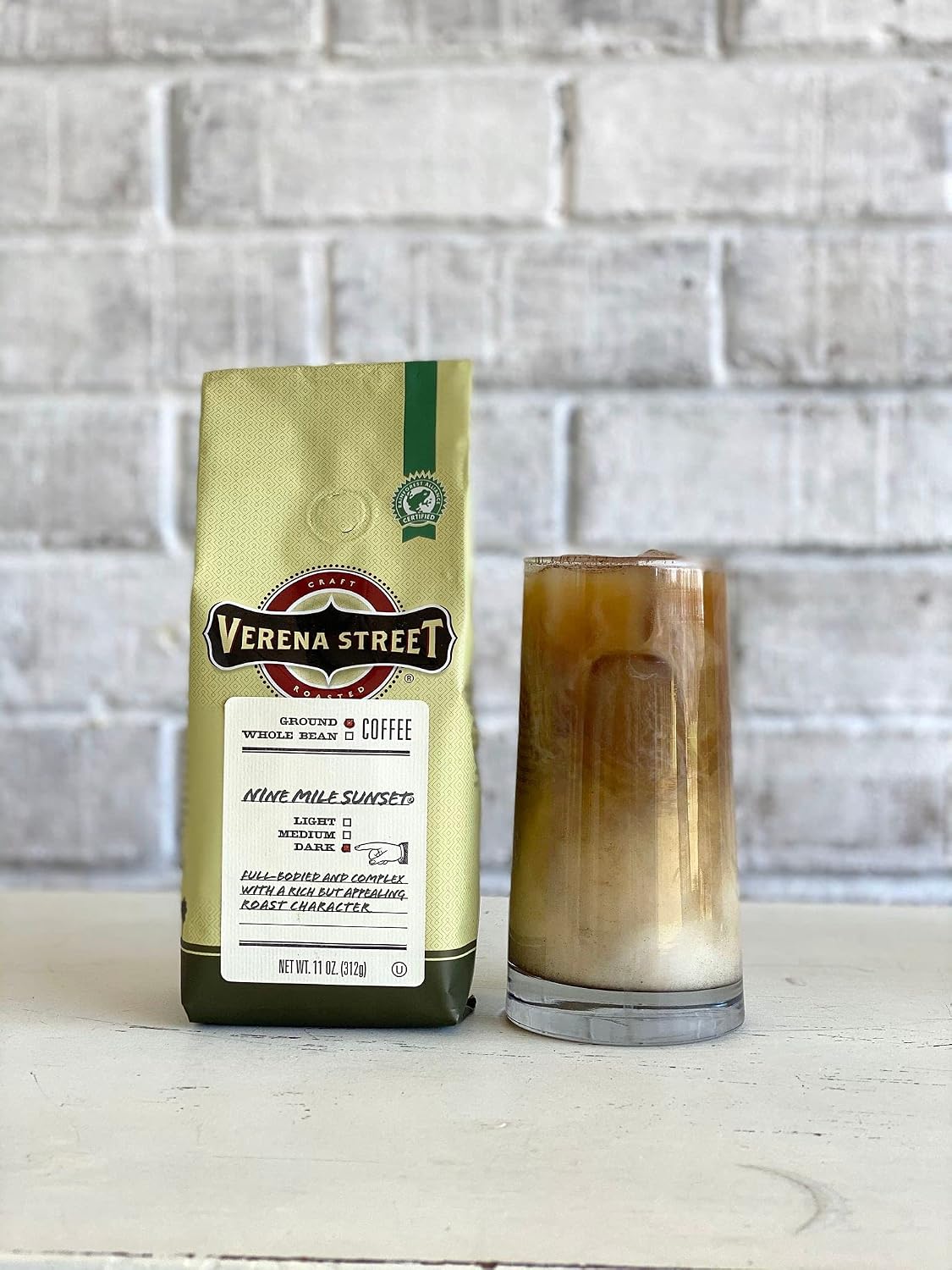 Verena Street 12 Ounce Flavored Ground Coffee, Mississippi Grogg, Medium Roast, Rainforest Alliance Certified Arabica Coffee