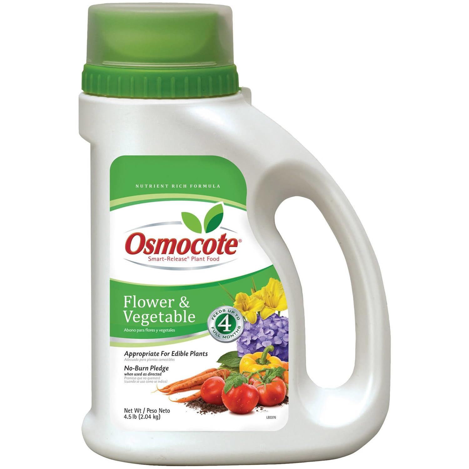 Osmocote 4 Month 14-14-14 Slow Release Vegetable & Flower Plant Food Fertilizer, 4.5 Lbs. - Pack of (2)