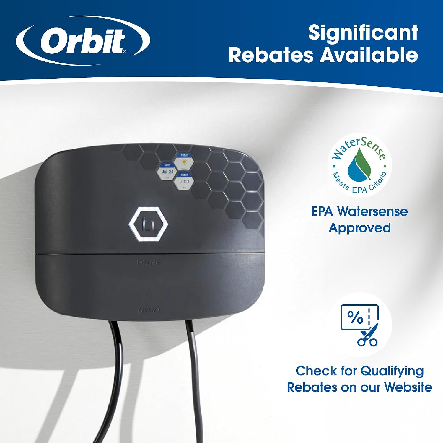 Orbit B-hyve XR Smart Sprinkler Timer - 8-Zone - WiFi-Enabled Indoor/Outdoor Irrigation Controller - App Control - Weatherproof Watering System