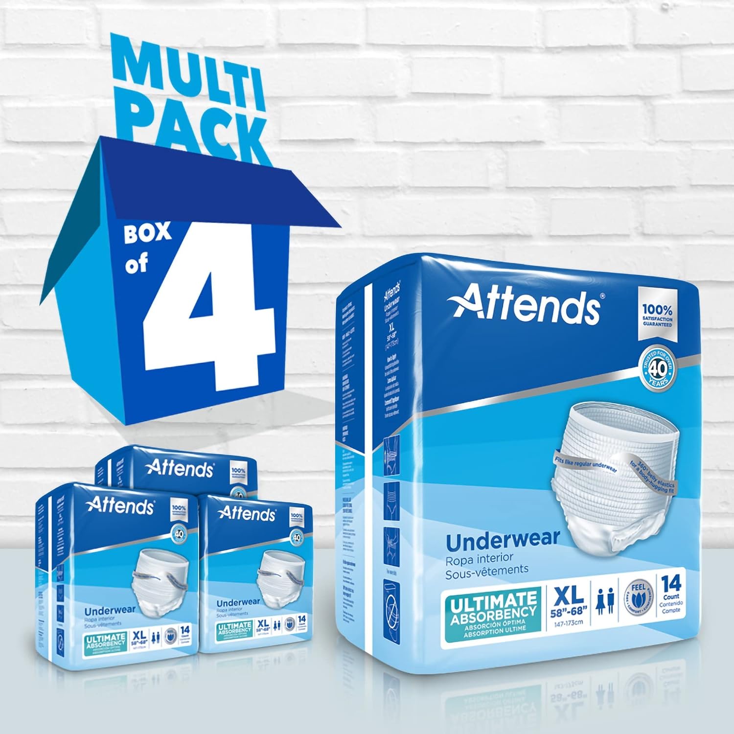 Attends MCK22023101 - Adult Underwear Pull On Medium Disposable Heavy Absorbency