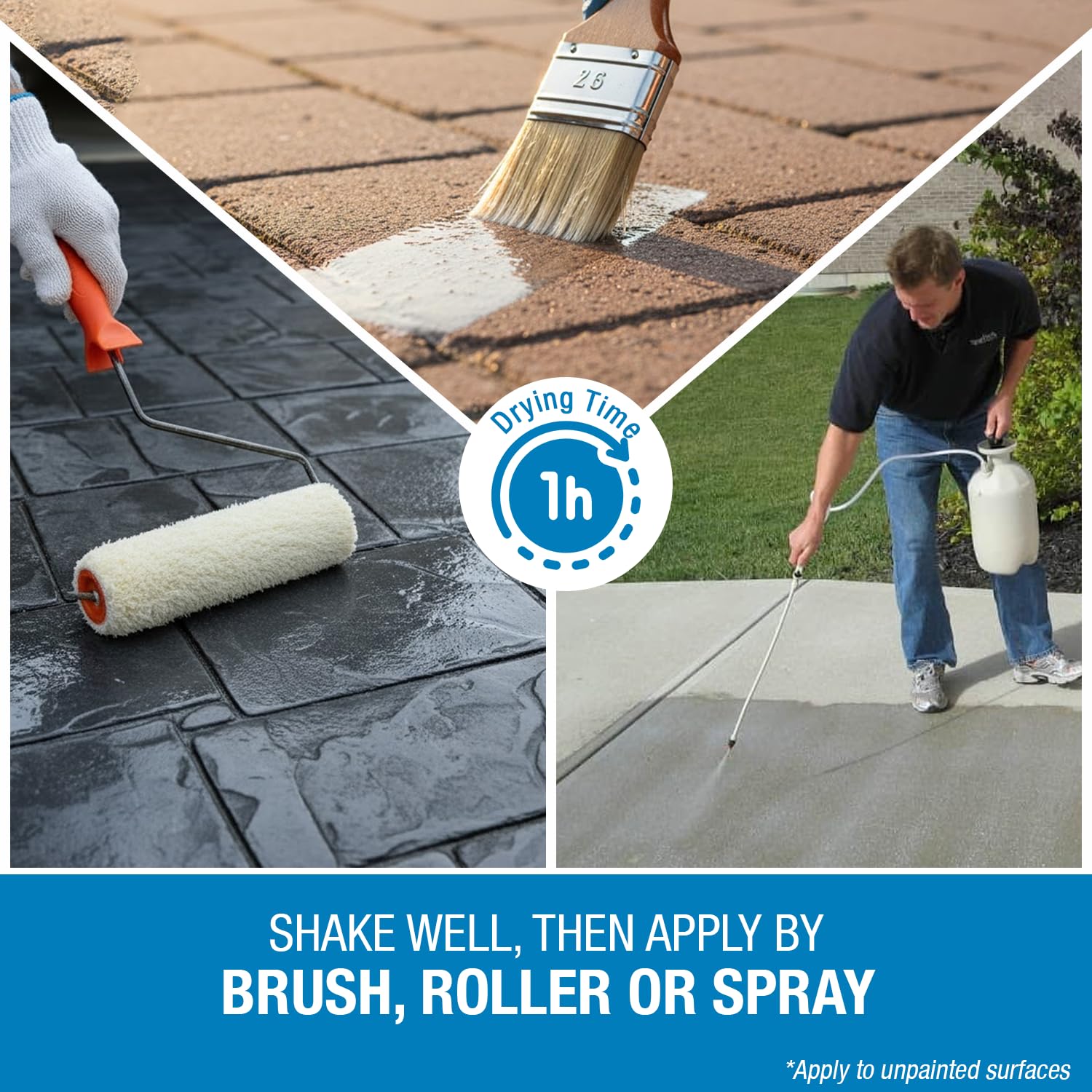 Rain Guard Concrete Sealer 5 Gallon | Ready to Use | Natural Finish | Deep Penetrating Protection Against Water and Salt Damage for All Concrete Surfaces | Silane/Siloxane Waterproofer | Ready To Use, Natural Finish, Clear, Deep Penetrating Protection Ag…