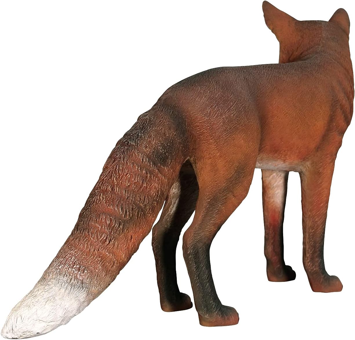 Design Toscano Simon The Woodland Fox Indoor/Outdoor Garden Statue for Patio, Pool or Lawn, 18 Inch Tall, Cast Stone Resin, Red Orange Paint