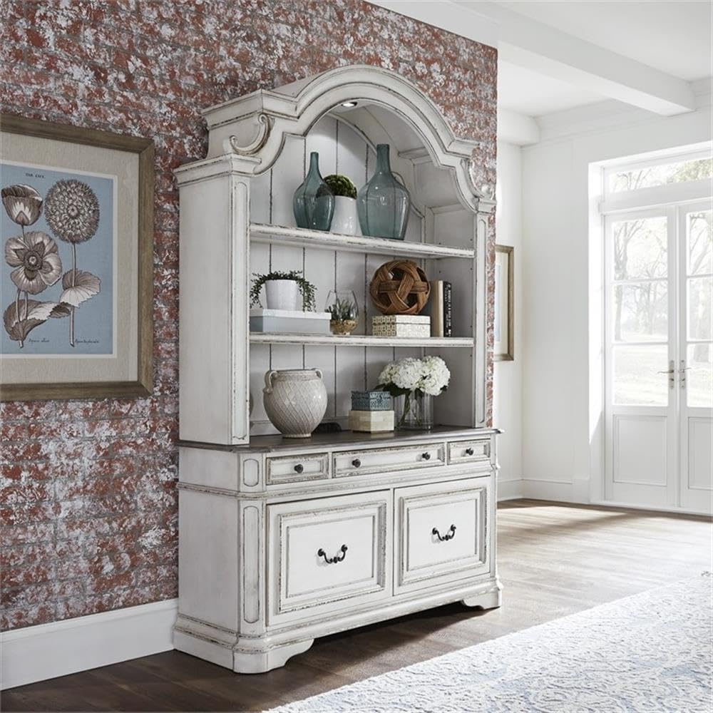 Liberty Furniture Industries Magnolia Manor Lift Top Writing Desk, W56 x D28 x H30, White