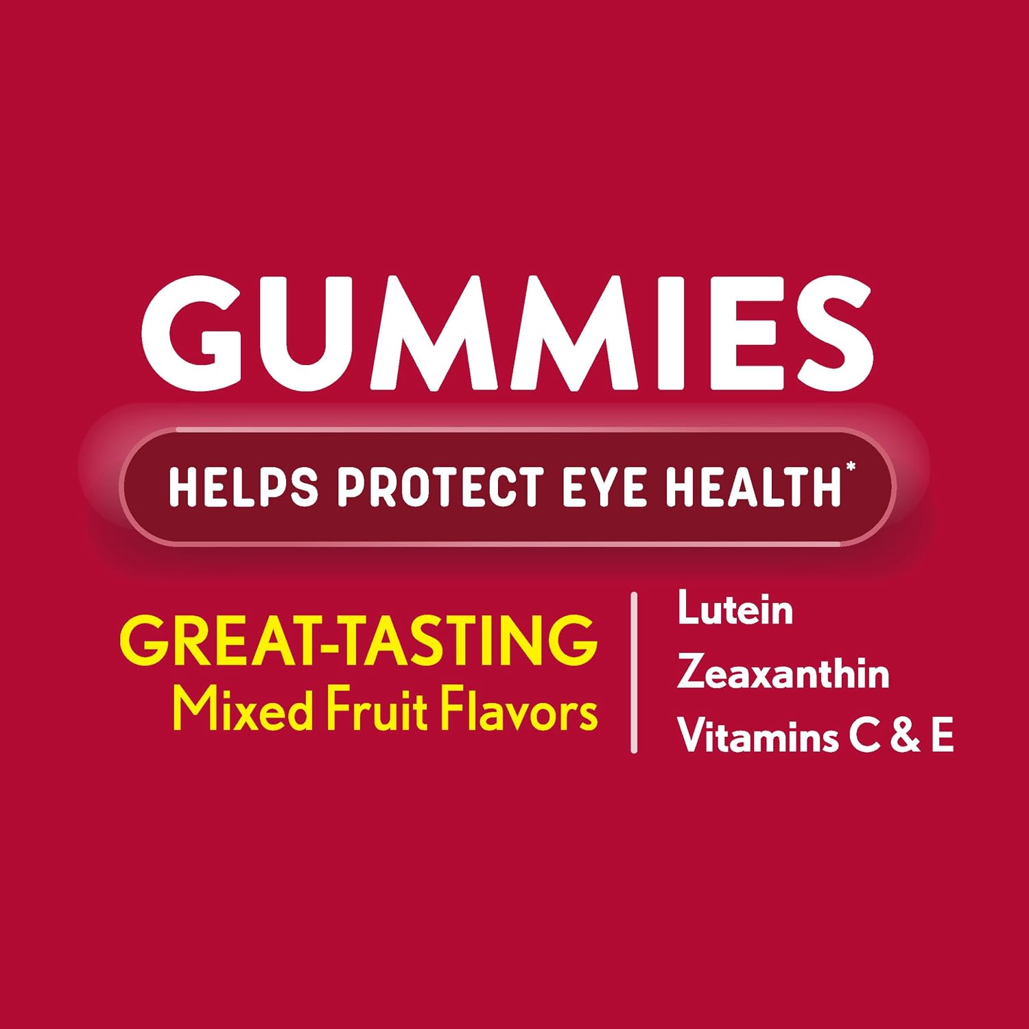 Ocuvite Eye Vitamin & Mineral Supplement, Gummy Multivitamin for Eyes, Zinc, Vitamin C & E